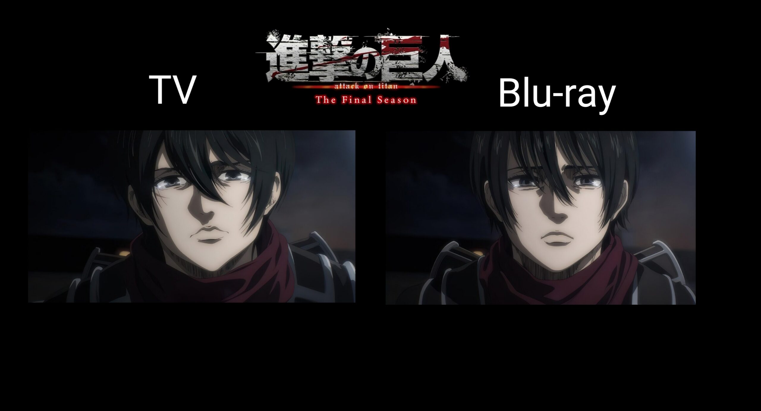 Blu Ray SHINGEKI NO KYOJIN, TV vs Blu-RAY Comparação